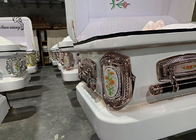 Stylowa metalowa skrzynia pogrzebowa z dekoracyjną powierzchnią trwała i dostosowana