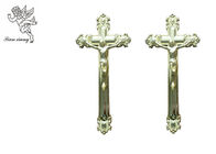 Ozdobny krzyż Jezusa Krzyż żałobny rozmiar 44,8 × 20,8cm, złoty krzyż kasetowy z tworzywa sztucznego