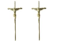 Dekoracja powierzchni trumny Krucyfiks pogrzebowy 37 × 13,7 Cm Złoty Jezus Krucyfiks trumny