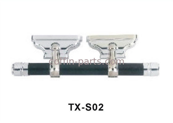 Funeral Long And Short Handle Surface Coffin Decoration With Metal Tubes