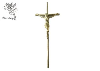 Złoty Jezus Casket Krzyż Wielkość 37 × 13.7 cm, Jezus 3 # Coffin Cross PP Materiał