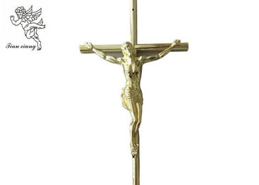 Złoty Jezus Casket Krzyż Wielkość 37 × 13.7 cm, Jezus 3 # Coffin Cross PP Materiał