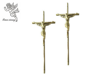 Złoty Jezus Casket Krzyż Wielkość 37 × 13.7 cm, Jezus 3 # Coffin Cross PP Materiał