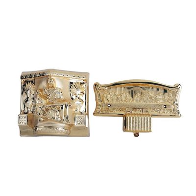Trumna Krzyż 37 × 13,7 cm Złoty Kolor PP Materiał Trumna Krzyż Krucyfiks