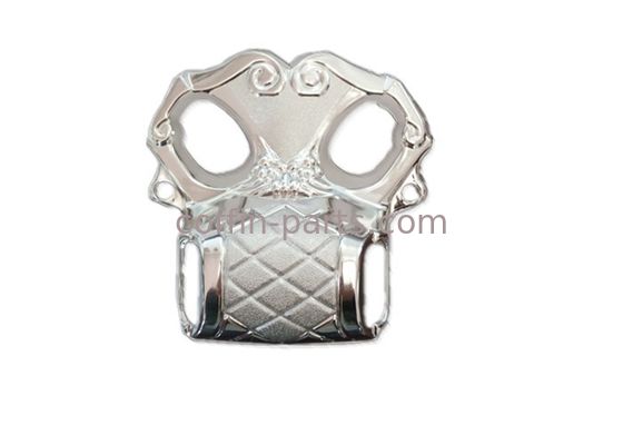 PP Plastic Material Silver Casket Corner  Coffin Parts  With Steel Bars