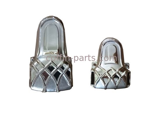 Sliver Coating Film Plastic Funeral Casket Fitting Coffin Parts With Pineapple Pattern