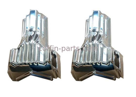 PP Plastic Casket Ornaments , Funeral Coffin Fitting Casket Corner Set