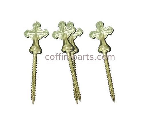 ElectroPlating Zinc Coffin Screw 10# Funeral Hardware Cross Shaped Decoration