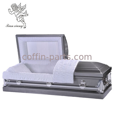 Customizable Interior Metal Casket For Obsequies Decorable Surface