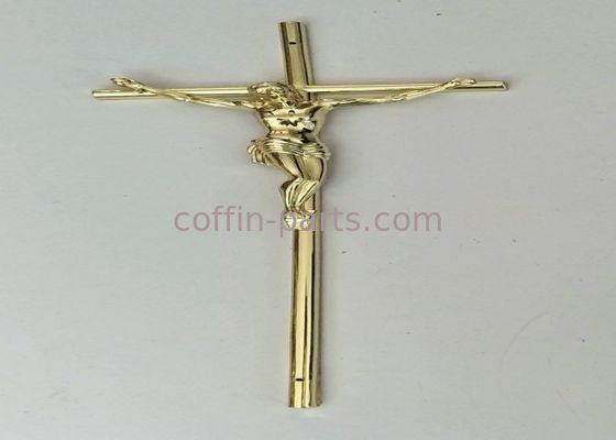 37×13.7cm Gold Color PP Material Coffin Cross